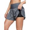 imagebaleaf Womens Swim Shorts Bottoms High Waisted Board Shorts Tummy Control Flowy Swimsuit Bathing Suit with LinerDark Grey