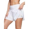 imagebaleaf Womens Swim Shorts Bottoms High Waisted Board Shorts Tummy Control Flowy Swimsuit Bathing Suit with LinerWhite