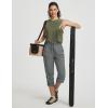 imagebaleaf Womens Capri Pants with Zipper Pocket Lightweight Quick Dry Water Resistant Hiking Pants UPF50 Adjustable Ankle CuffDark Gray
