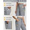 imagebaleaf Womens Capri Pants with Zipper Pocket Lightweight Quick Dry Water Resistant Hiking Pants UPF50 Adjustable Ankle CuffGray