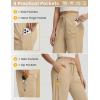 imagebaleaf Womens Capri Pants with Zipper Pocket Lightweight Quick Dry Water Resistant Hiking Pants UPF50 Adjustable Ankle CuffKhaki