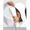 imagebaleaf Womens Sun Jacket with Removable Brim UPF 50 Lightweight UV SPF Shirts Long Sleeve Full Zip Up Hoodie Outdoor HikingWhite
