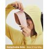 imagebaleaf Womens Sun Jacket with Removable Brim UPF 50 Lightweight UV SPF Shirts Long Sleeve Full Zip Up Hoodie Outdoor HikingYellow