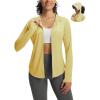 imagebaleaf Womens Sun Jacket with Removable Brim UPF 50 Lightweight UV SPF Shirts Long Sleeve Full Zip Up Hoodie Outdoor HikingYellow