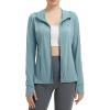 imagebaleaf Womens Sun Protection Jacket Hoodie Clothing Lightweight Long Sleeve Sun Cover Up ShirtHeather Light Blue