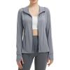 imagebaleaf Womens Sun Protection Jacket Hoodie Clothing Lightweight Long Sleeve Sun Cover Up ShirtHeather Light Gray