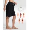 imageBALEAF Womens 11 Long Swim Board Shorts High Waisted Knee Length Swimming Bottoms Quick Dry Swimsuits with Pockets LinerBlack