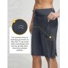 imageBALEAF Womens 11 Long Swim Board Shorts High Waisted Knee Length Swimming Bottoms Quick Dry Swimsuits with Pockets LinerDark Gray
