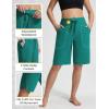 imageBALEAF Womens 11 Long Swim Board Shorts High Waisted Knee Length Swimming Bottoms Quick Dry Swimsuits with Pockets LinerGreen