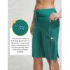 imageBALEAF Womens 11 Long Swim Board Shorts High Waisted Knee Length Swimming Bottoms Quick Dry Swimsuits with Pockets LinerGreen