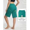 imageBALEAF Womens 11 Long Swim Board Shorts High Waisted Knee Length Swimming Bottoms Quick Dry Swimsuits with Pockets LinerGreen