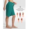 imageBALEAF Womens 11 Long Swim Board Shorts High Waisted Knee Length Swimming Bottoms Quick Dry Swimsuits with Pockets LinerGreen