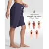 imageBALEAF Womens 11 Long Swim Board Shorts High Waisted Knee Length Swimming Bottoms Quick Dry Swimsuits with Pockets LinerNavy Blue