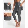 imageBALEAF Womens 20 Swim Leggings with Skirt High Waisted Skirted Pants Long Swimming Capris UPF50 with Liner and PocketsDark Gray