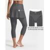 imageBALEAF Womens 20 Swim Leggings with Skirt High Waisted Skirted Pants Long Swimming Capris UPF50 with Liner and PocketsDark Gray