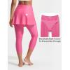 imageBALEAF Womens 20 Swim Leggings with Skirt High Waisted Skirted Pants Long Swimming Capris UPF50 with Liner and PocketsPink