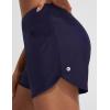 imageBALEAF Womens 3 Swim Board Shorts High Waisted Bathing Suit Bottoms for Swimming with Liner Pockets UPF 50Navy Blue