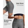 imageBALEAF Womens 6 High Waisted Swim Shorts UPF 50 Tummy Control Board Shorts with Liner and PocketsDark Gray