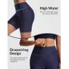 imageBALEAF Womens 6 High Waisted Swim Shorts UPF 50 Tummy Control Board Shorts with Liner and PocketsNavy Blue