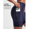 imageBALEAF Womens 6 High Waisted Swim Shorts UPF 50 Tummy Control Board Shorts with Liner and PocketsNavy Blue
