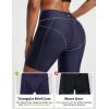 imageBALEAF Womens 6 High Waisted Swim Shorts UPF 50 Tummy Control Board Shorts with Liner and PocketsNavy Blue