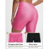 imageBALEAF Womens 6 High Waisted Swim Shorts UPF 50 Tummy Control Board Shorts with Liner and PocketsPink