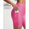 imageBALEAF Womens 6 High Waisted Swim Shorts UPF 50 Tummy Control Board Shorts with Liner and PocketsPink