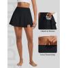 imageBALEAF Womens High Waisted 14 Swim Skirts Boxer Liner Quick Dry Bathing Suit Split Swimsuit Bottom with PocketBlack