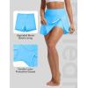 imageBALEAF Womens High Waisted 14 Swim Skirts Boxer Liner Quick Dry Bathing Suit Split Swimsuit Bottom with PocketBlue