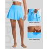 imageBALEAF Womens High Waisted 14 Swim Skirts Boxer Liner Quick Dry Bathing Suit Split Swimsuit Bottom with PocketBlue