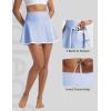 imageBALEAF Womens High Waisted 14 Swim Skirts Boxer Liner Quick Dry Bathing Suit Split Swimsuit Bottom with PocketLight Blue