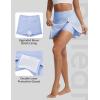 imageBALEAF Womens High Waisted 14 Swim Skirts Boxer Liner Quick Dry Bathing Suit Split Swimsuit Bottom with PocketLight Blue