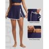 imageBALEAF Womens High Waisted 14 Swim Skirts Boxer Liner Quick Dry Bathing Suit Split Swimsuit Bottom with PocketNavy Blue