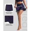 imageBALEAF Womens High Waisted 14 Swim Skirts Boxer Liner Quick Dry Bathing Suit Split Swimsuit Bottom with PocketNavy Blue