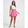 imageBALEAF Womens High Waisted 14 Swim Skirts Boxer Liner Quick Dry Bathing Suit Split Swimsuit Bottom with PocketPink