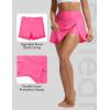 imageBALEAF Womens High Waisted 14 Swim Skirts Boxer Liner Quick Dry Bathing Suit Split Swimsuit Bottom with PocketPink