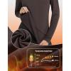 imageBALEAF Womens Thermal Shirts Long Sleeve Fleece Lined Running Tops Thumbhole Cold Weather Winter Gear Workout Hiking Base Layer Dark Brown L