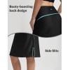 imageBaleaf 23 Womens Swim Skort High Waisted Knee Length Long Swim Skirt Bathing Suit Swimsuit Bottoms BeachBlack