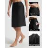 imageBaleaf 23 Womens Swim Skort High Waisted Knee Length Long Swim Skirt Bathing Suit Swimsuit Bottoms BeachBlack
