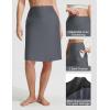 imageBaleaf 23 Womens Swim Skort High Waisted Knee Length Long Swim Skirt Bathing Suit Swimsuit Bottoms BeachDark Gray
