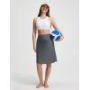 imageBaleaf 23 Womens Swim Skort High Waisted Knee Length Long Swim Skirt Bathing Suit Swimsuit Bottoms BeachDark Gray