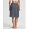 imageBaleaf 23 Womens Swim Skort High Waisted Knee Length Long Swim Skirt Bathing Suit Swimsuit Bottoms BeachDark Gray