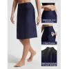 imageBaleaf 23 Womens Swim Skort High Waisted Knee Length Long Swim Skirt Bathing Suit Swimsuit Bottoms BeachNavy Blue