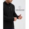 imagebaleaf Fleece Quarter Zip Pullover Men Sweatshirt with Zipper Pocket Reflective Strip Running Golf CausalBlack
