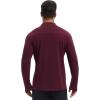 imagebaleaf Fleece Quarter Zip Pullover Men Sweatshirt with Zipper Pocket Reflective Strip Running Golf CausalWine Red
