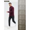 imagebaleaf Fleece Quarter Zip Pullover Men Sweatshirt with Zipper Pocket Reflective Strip Running Golf CausalWine Red