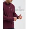 imagebaleaf Fleece Quarter Zip Pullover Men Sweatshirt with Zipper Pocket Reflective Strip Running Golf CausalWine Red