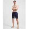 imagebaleaf Mens 75 Swim Trunks Water Resistant Swimming Jammers Quick Dry Athletic Swimsuit Competition Swimwear ShortsNavy Blue