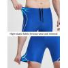 imagebaleaf Mens 75 Swim Trunks Water Resistant Swimming Jammers Quick Dry Athletic Swimsuit Competition Swimwear ShortsRoyal Blue