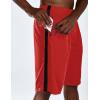 imagebaleaf Mens Basketball Shorts Long with Zipper Pockets Quick Dry Workout Training Drawstrings 11Red